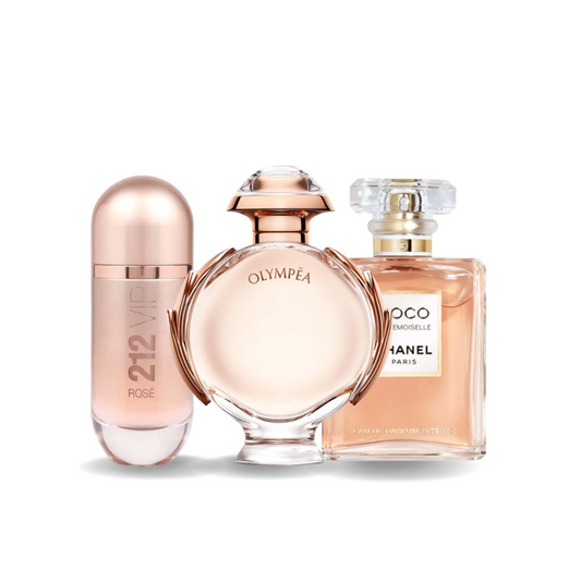 Set di 3 profumi: Carolina Herrera 212 VIP ROSÉ, Paco Rabanne OLYMPÉA, Chanel COCO MADEMOISELLE (Eau de Parfum)